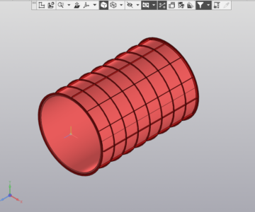 3D модель Параметрическая модель круглого газохода
