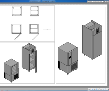 3D модель 3D модели шкаф холодильный(холодильник) AC701N и шкаф шоковой заморозки на 10 уровней (шокер) MXT 10.35