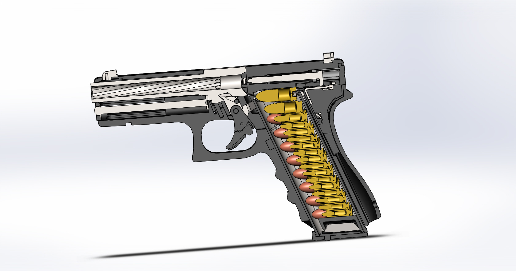 3D модель Австрийский пистолет Glock 17 (Глок 17)