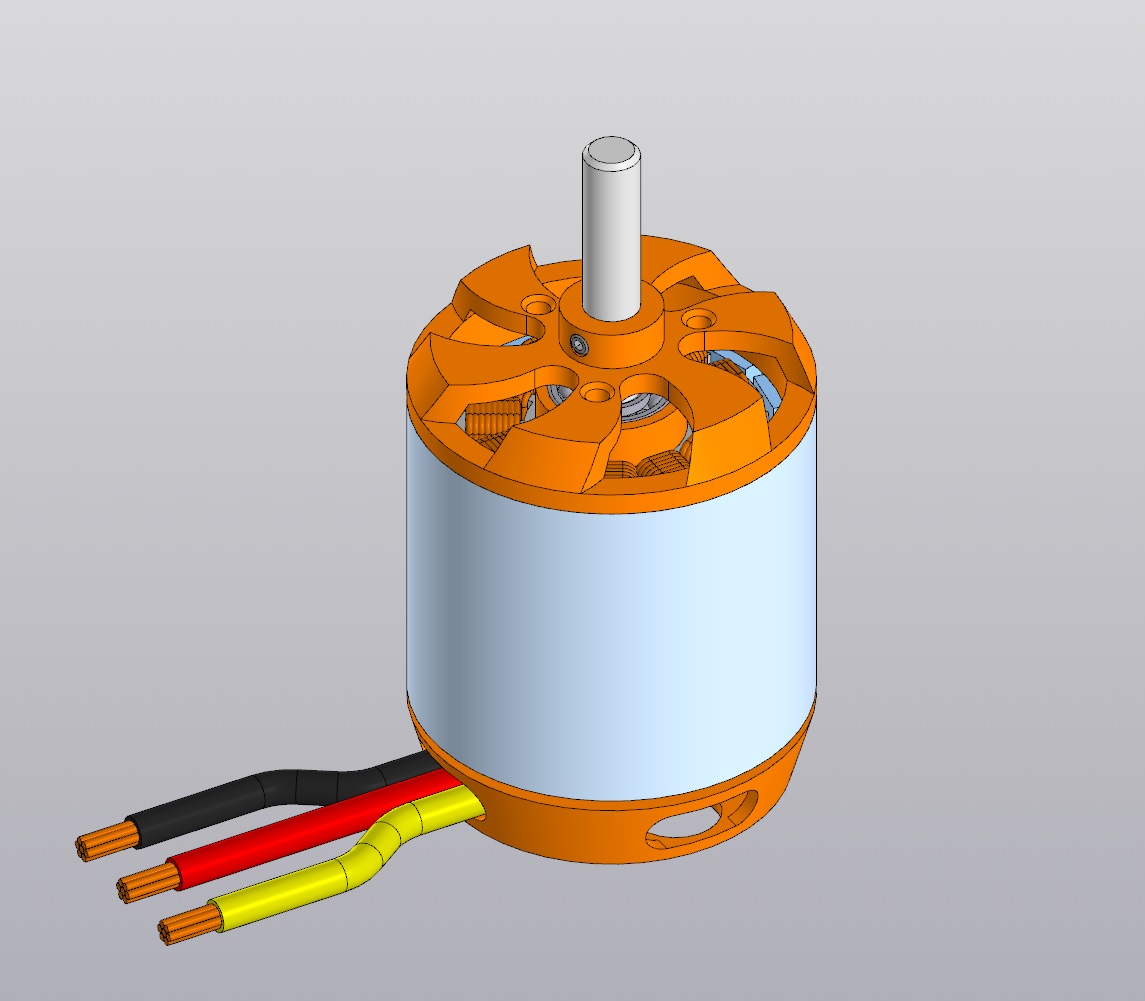 3D модель Модель бесщёточного электродвигателя DYS D3548.