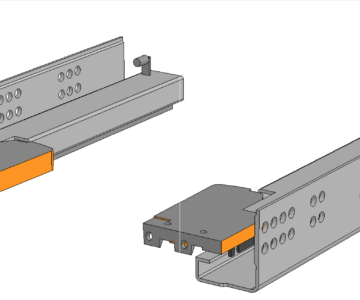 3D модель Параметрическая модель скрытых направляющих типа Блум
