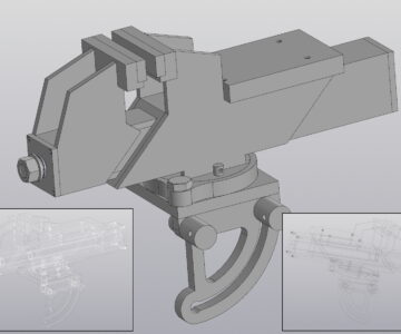 3D модель 3D модель поворотных тисков