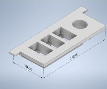 3D модель Панель под кнопки в ВАЗ, на место магнитолы