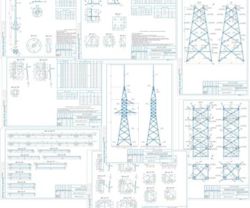 Чертеж Анкерно- угловая опора УС35-3