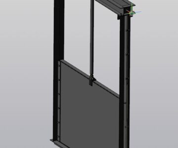 3D модель Затвор щитовой 1200*1200 мм, 3D модель