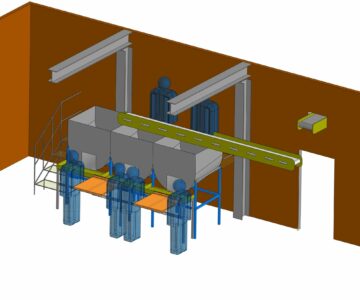 3D модель Модуль сортировки рыбы