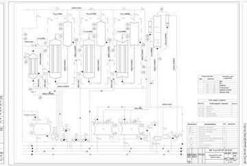 Чертеж Расчёт многоступенчатой выпарной установки -  выпариваемый раствор – CaNO3(2)