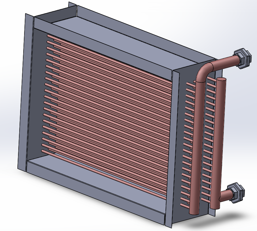 3D модель Теплообменник воздушно-водяной