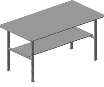 3D модель Стол слесарный 1500х800х742 мм