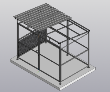3D модель Навес складской