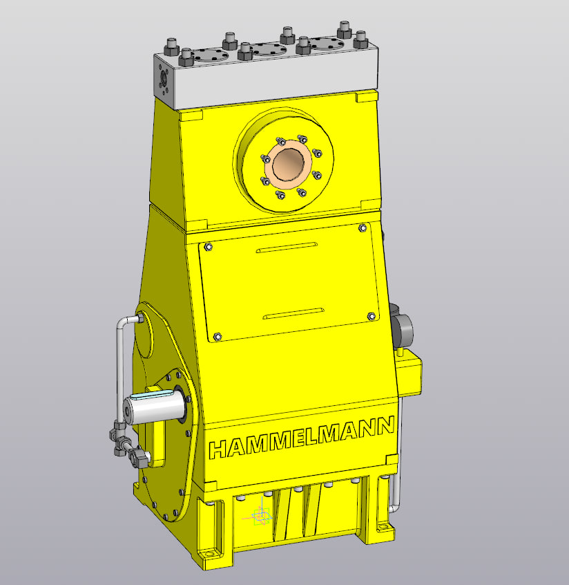 3D модель Габаритная модель плунжерного насоса HAMMELMANN HDP-500