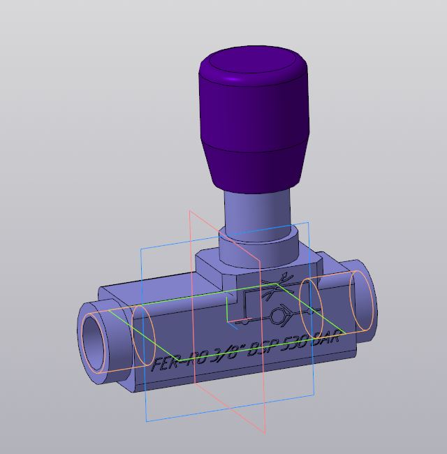 3D модель Дроссель FER-RO 3-8 BSP 530BAR