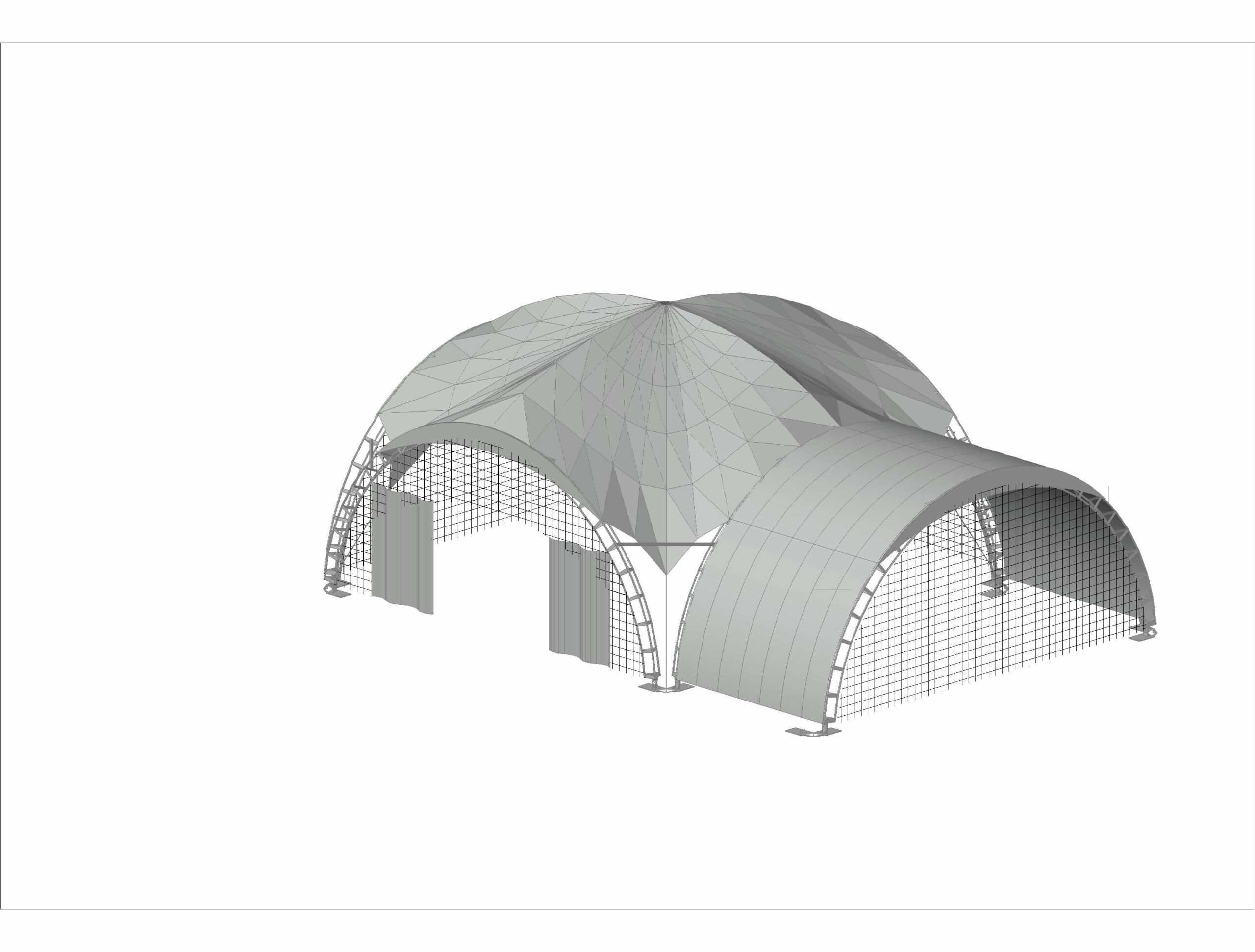 3D модель Каркасно-тентовая конструкция 6000х9000х4600мм