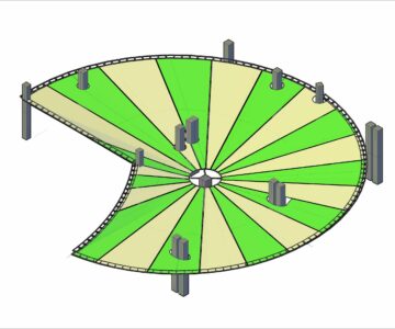 3D модель Эксклюзивная тентовая конструкция 33500х32850х5700мм