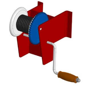 3D модель Лебедка ручная вертикальная грузоподъемность 500 кг.