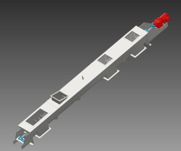 3D модель Шнековый конвейер для транспортировки зерна