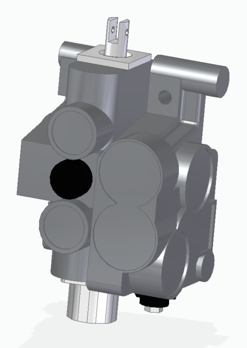 3D модель Схематическая модель гидравлического управления Parker V42