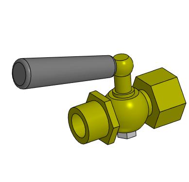 3D модель Кран трехходовой FG1/2-MG1/2