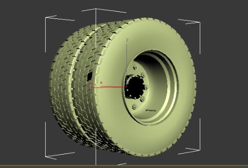 3D модель Колесо МАЗ с колпаком