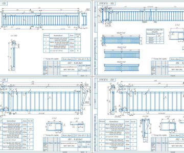 Чертеж Перила мостового ограждения.