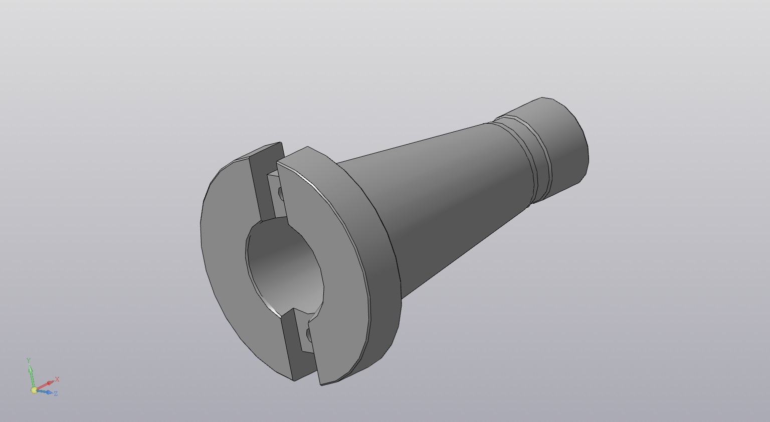 3D модель Переходная станочная конусная втулка с конуса ISO60 на конус ISO50