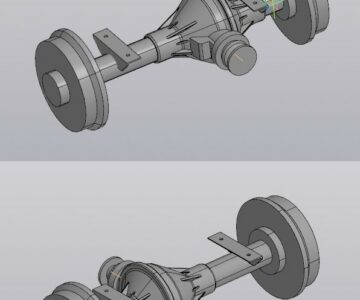 3D модель Габаритная модель укороченного моста УАЗ 469 под колею 800 мм.