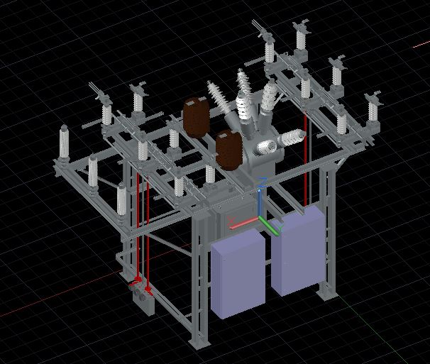 3D модель Блок выключателя 35 кВ