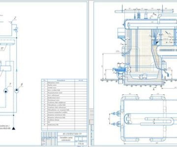 Чертеж Тепловой расчет вспомогательного автономного парового котлоагрегата