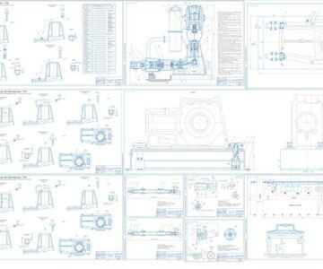 Чертеж Проект производственного участка механической обработки cтанины кислородного компрессора 3ГП-12/35.