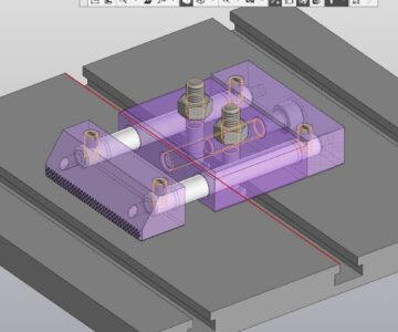 3D модель Тиски для ЧПУ стола (110х70х20)