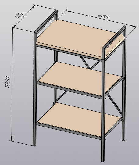 3D модель Параметрическая модель стеллажа