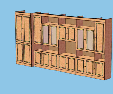 3D модель Мебель сборная комнатная вещевая (стенка )