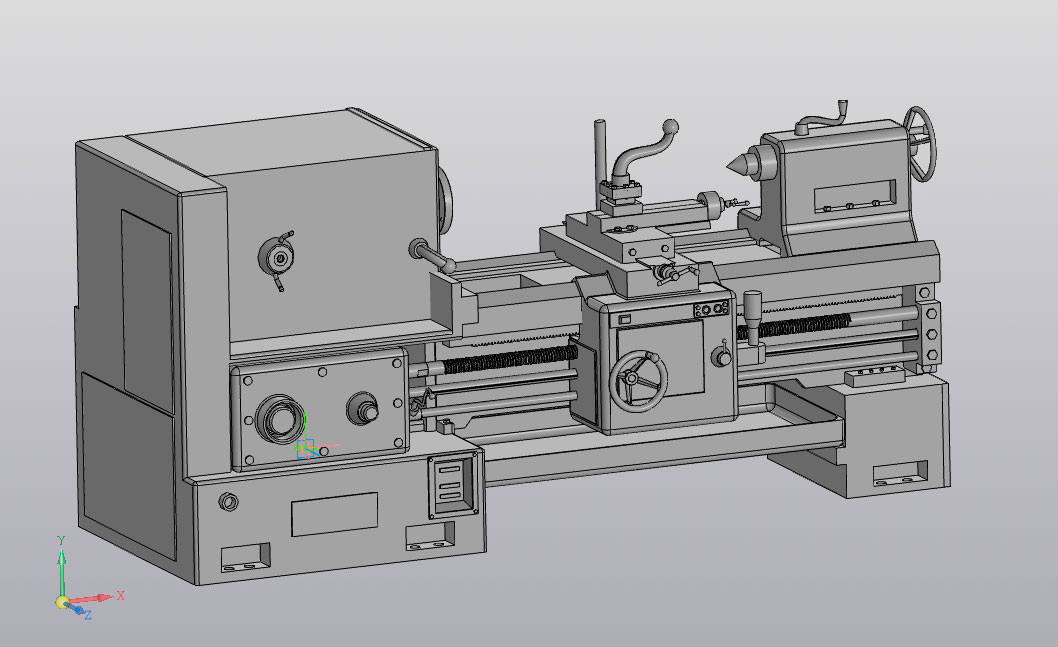 3D модель Токарный станок C6140