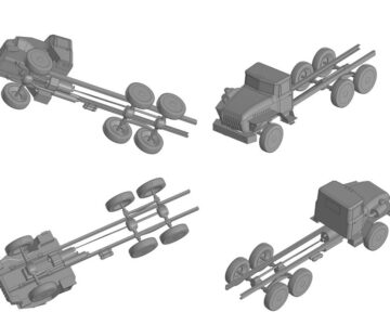 3D модель Шасси УРАЛ