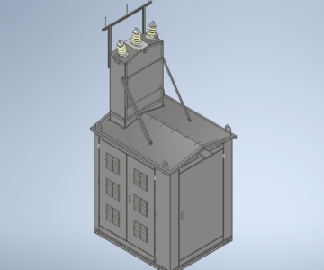 3D модель Комплектная трансформаторная подстанция наружной установки КТПН 160-10-0,4 кВ