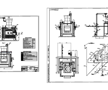 Чертеж Проектирование камерной печи