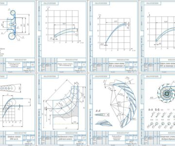 Чертеж Газодинамический расчет центробежного компрессора по среднему диаметру и профилирование элементов проточной части