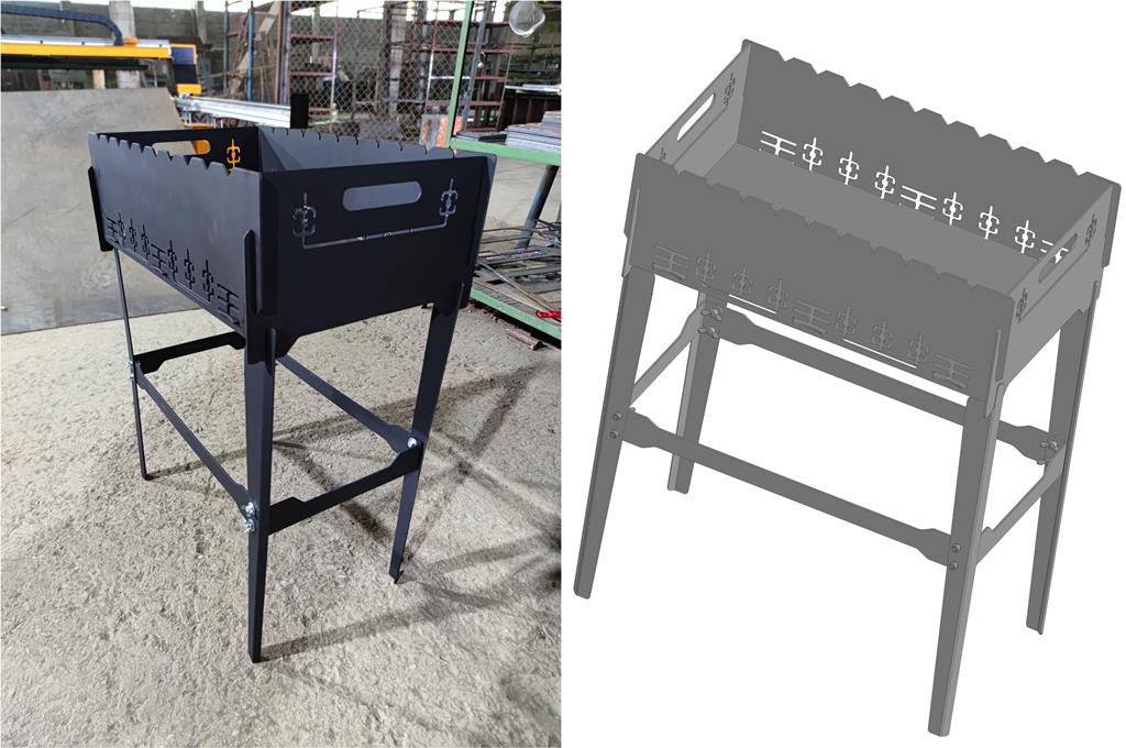 3D модель Мангал сборный с ножками