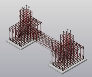 3D модель Армирование фундамента (ростверка)