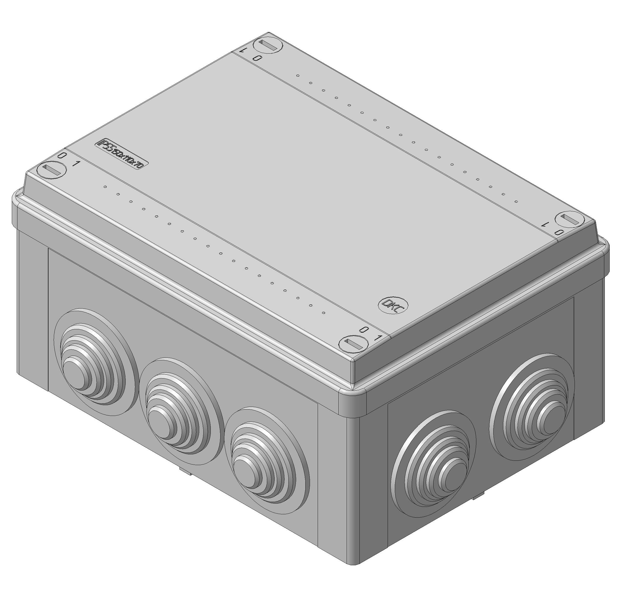 3D модель Коробка ответвительная 54000 150х110х70 мм.