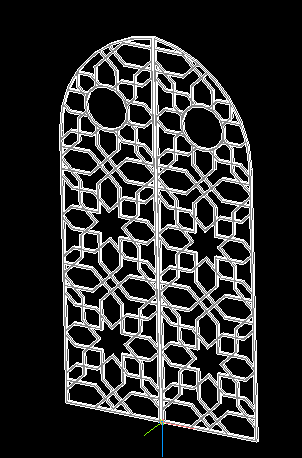 3D модель Узор вороты мечети