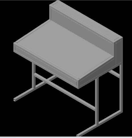 3D модель Компьютерный стол лабораторный 1000х1000х690мм