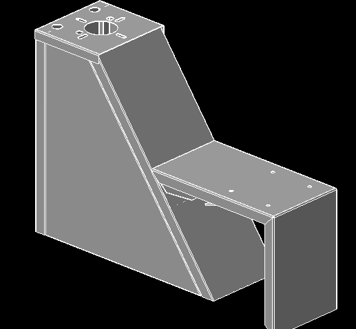 3D модель Каркас парикмахерской мойки 590х865х250мм