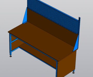 3D модель Верстак слесарный 2000*800 3D Модель