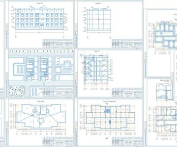 Чертеж Проектирование полносборного жилого здания