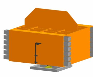 3D модель Стеллаж поворотный для размещения деталей. Габарит 1000х1000. 24 ячейки,