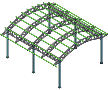 3D модель Арочный навес для легкового автомобиля