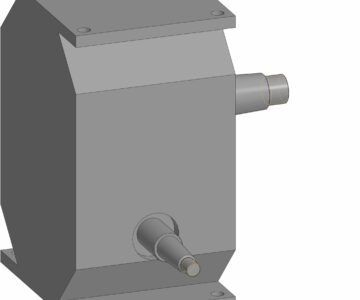 3D модель Редуктор Ч-160, 51 исполнение, для вставки в сборки (общий вид с присоединительными размерами)