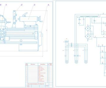 Чертеж Токарно-винторезный станок 1М63