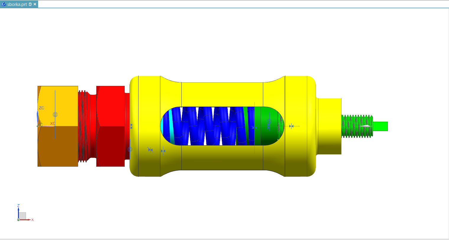 3D модель Клапан предохранительный МЧ00.05 NX